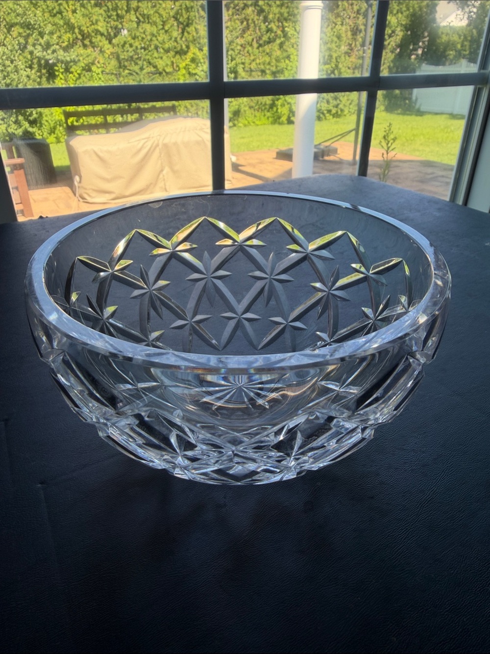 Tiffany & Co. Clear Cut Crystal Patterned Bowl